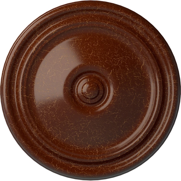 Ekena Millwork Reece Ceiling Medallion (Fits Canopies up to 2 3/8"), 12"OD x 1 3/4"P, Burnished Mahogany Crackle CM12REBMC - main